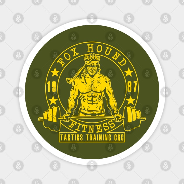 Fox Hound Fitness - yellow Magnet by CCDesign